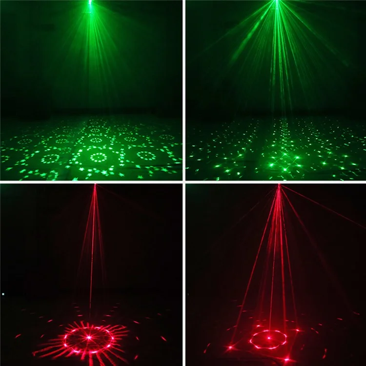 Bola mágica RGB Laser Strobe Stage Projetor de luz Voz ativada Controle remoto Home Party Lamp