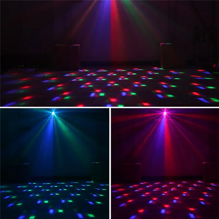 Bola mágica RGB Laser Strobe Stage Projetor de luz Voz ativada Controle remoto Home Party Lamp