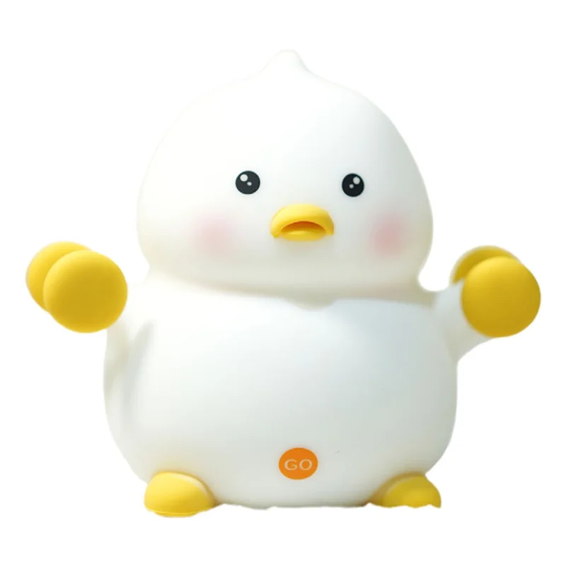 SK-201 Cute Duck Lamp Silicone Night Light LED Bedside Lamp Nursery Nightlight with 30 Minutes Timer - Style A