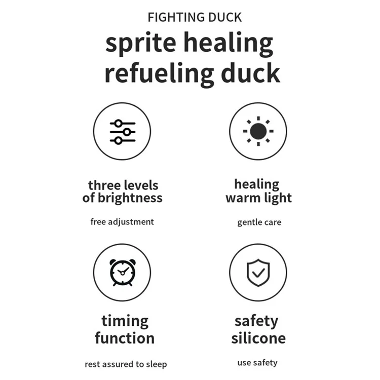 SK-201 Cute Duck Lamp Silicone Night Light LED Bedside Lamp Nursery Nightlight with 30 Minutes Timer - Style A