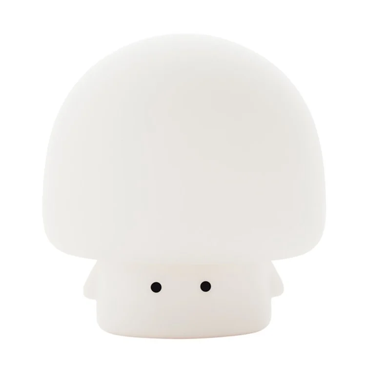 A021 Mushroom Night Light Baby Nursery Cute Silicone Light Bedside Sleep Lamp mit 30 Minuten Timer - Weiß