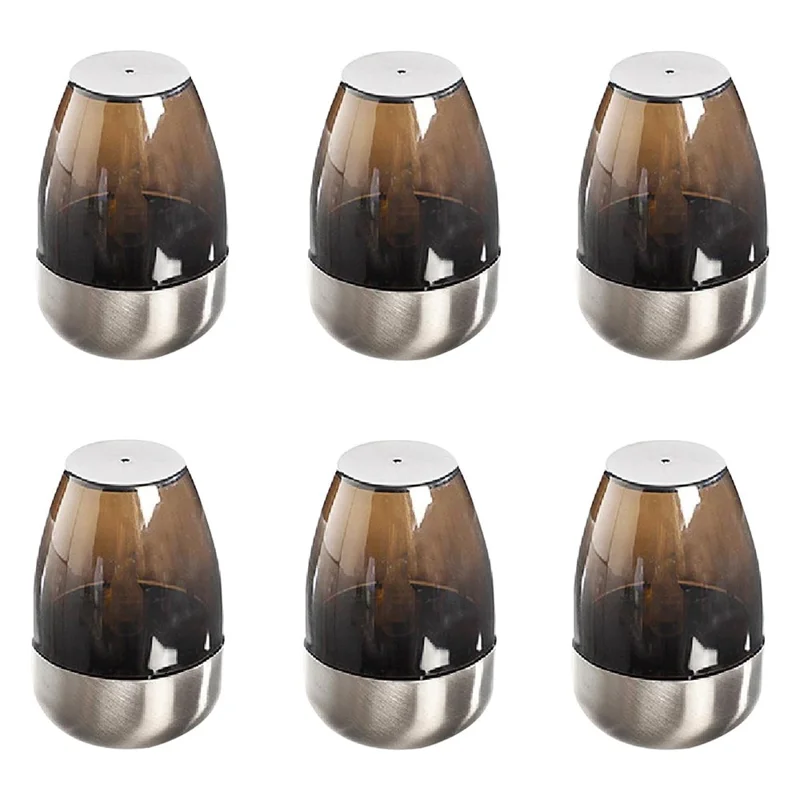 6Pcs Solar Imitation Candle LED Light Garden Yard Decorative Atmosphere Light - Black