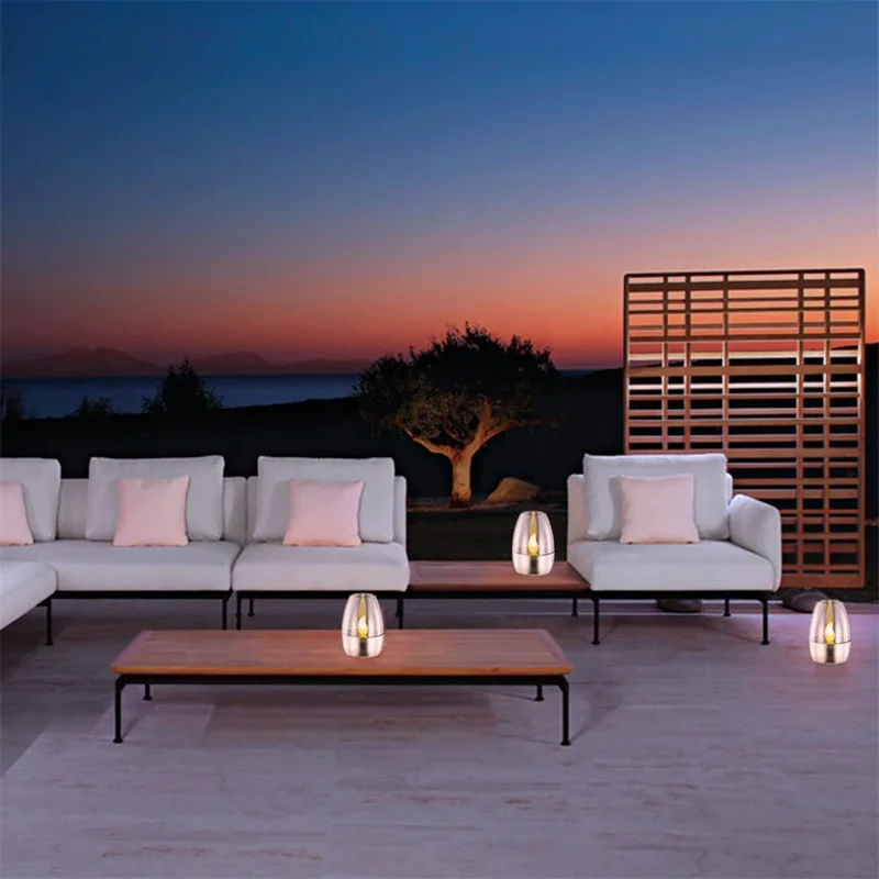 6Pcs Solar Imitation Candle LED Light Garden Yard Decorative Atmosphere Light - Black