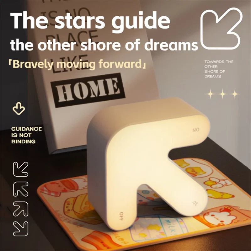 K-1700 3D Arrow Sign Light RGB Creative Night Light DIY Arrow Flip Modern Decorative Lamp