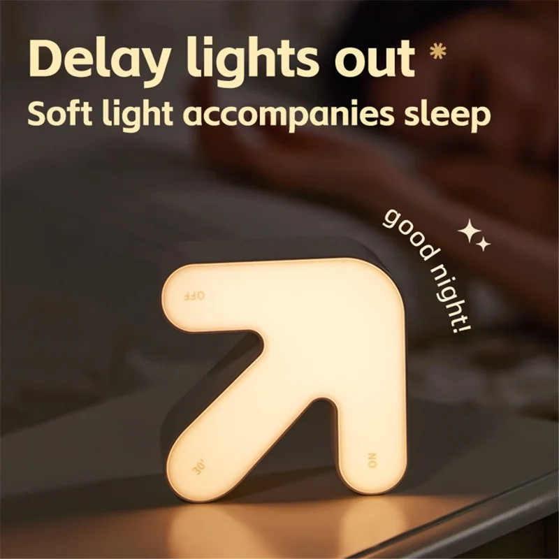 K-1700 3D Arrow Sign Light RGB Creative Night Light DIY Arrow Flip Modern Decorative Lamp