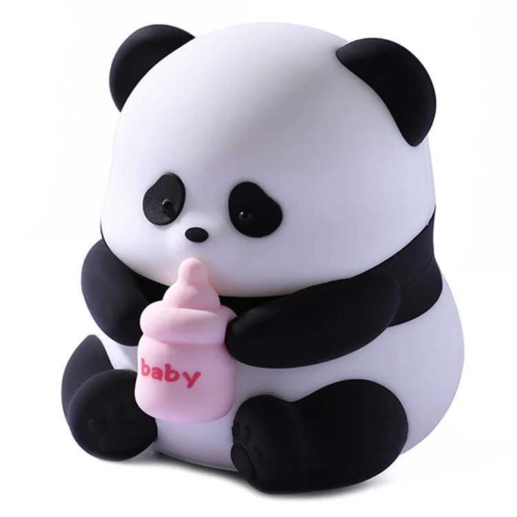 Panda Night Light Lámpara Led Dimmable Recargable Toque de Noche Toque Silicona Colorida Noche Luz