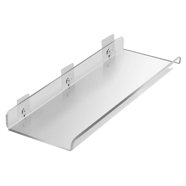 40x10x4cm Transparent Acrylic U-Shaped Display Storage Rack Punch-Free Bathroom Wall Storage Shelf