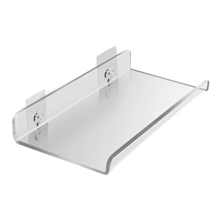 20x10x4cm Transparent Acrylic U-Shaped Display Storage Rack Punch-Free Bathroom Wall Storage Shelf