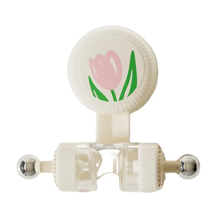 Tulip Shape Suction Cup Shower Head Holder Drill Free Wall Mount Shower Head Support - White