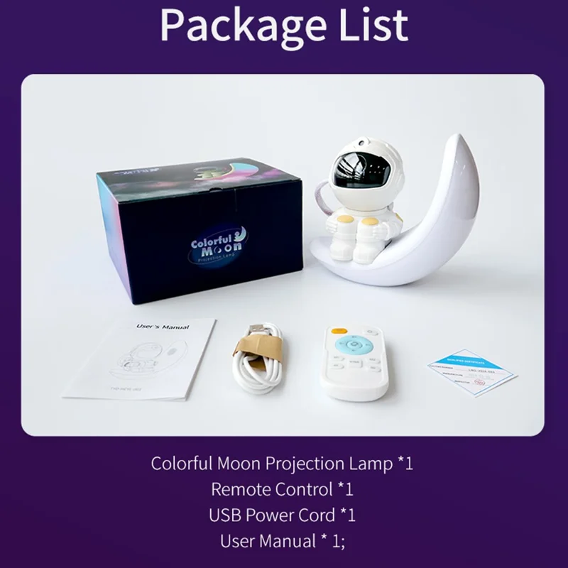 Colorful Moon Starry Sky Projection Lamp Atmosphere Light Bedroom Night Light