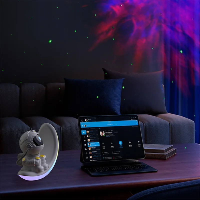 Colorful Moon Starry Sky Projection Lamp Atmosphere Light Bedroom Night Light