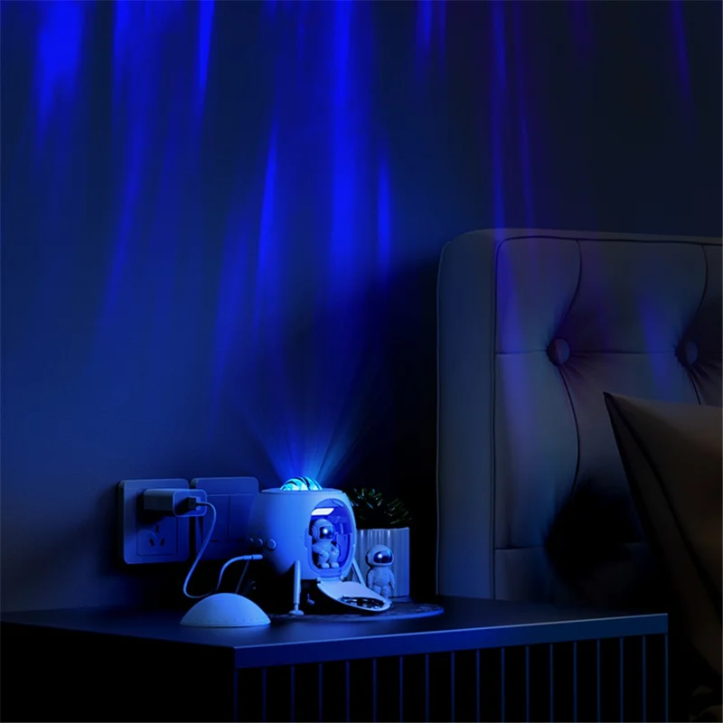 Astronaut Space Landing Starry Sky Nebula Projection Lamp Atmosphere Light Bedroom Night Light