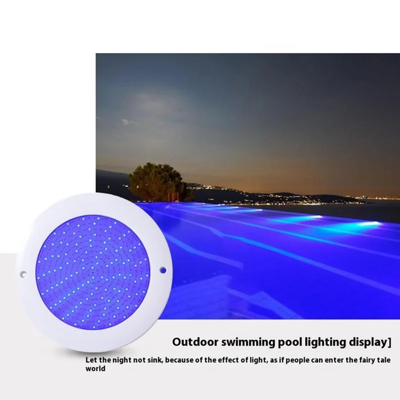 6W 12V Swimming Pool LED Light IP68 Waterproof RGB Underwater Light Submersible Lamp - White Light
