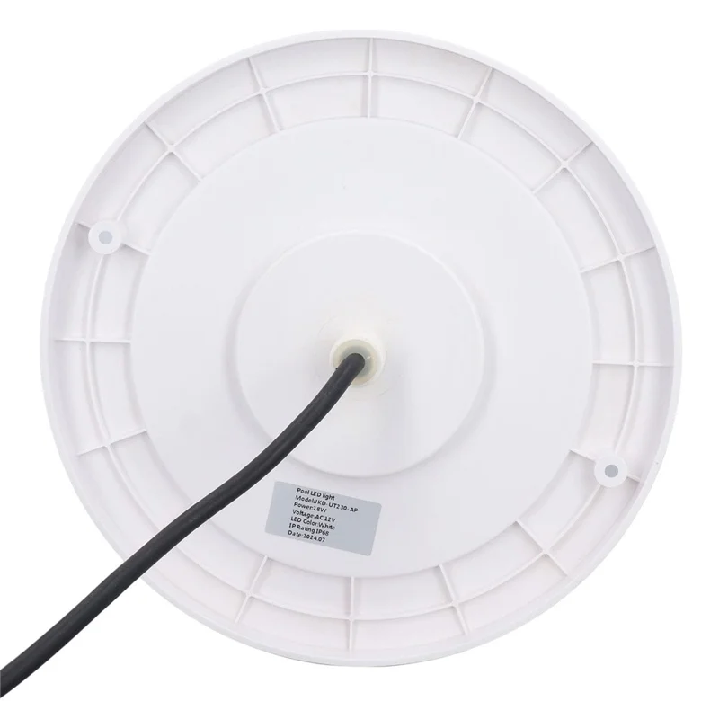 12W 12V Swimming Pool LED Light IP68 Waterproof RGB Underwater Light Submersible Lamp - White Light