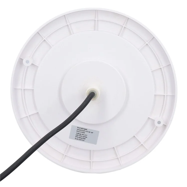 Lampe LED submersible pour piscine de 18W 12V, IP68 étanche, lumière RGB sous-marine - Lumière blanche