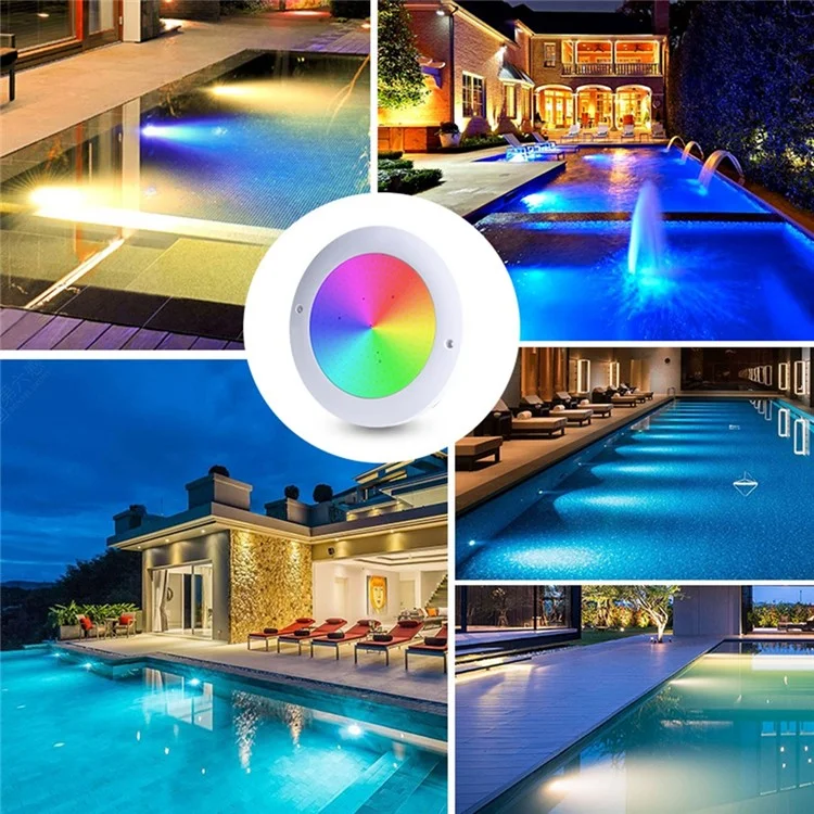 Lampe LED submersible pour piscine de 18W 12V, IP68 étanche, lumière RGB sous-marine - Lumière blanche
