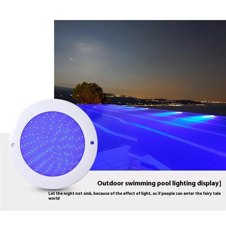 Lampe LED submersible pour piscine de 18W 12V, IP68 étanche, lumière RGB sous-marine - Lumière blanche