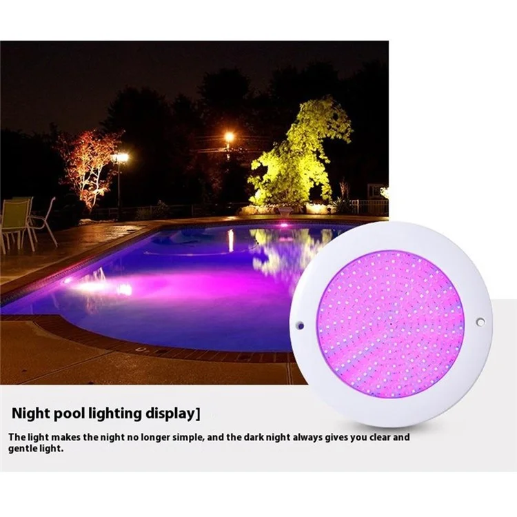 Lampe LED submersible pour piscine de 18W 12V, IP68 étanche, lumière RGB sous-marine - Lumière blanche