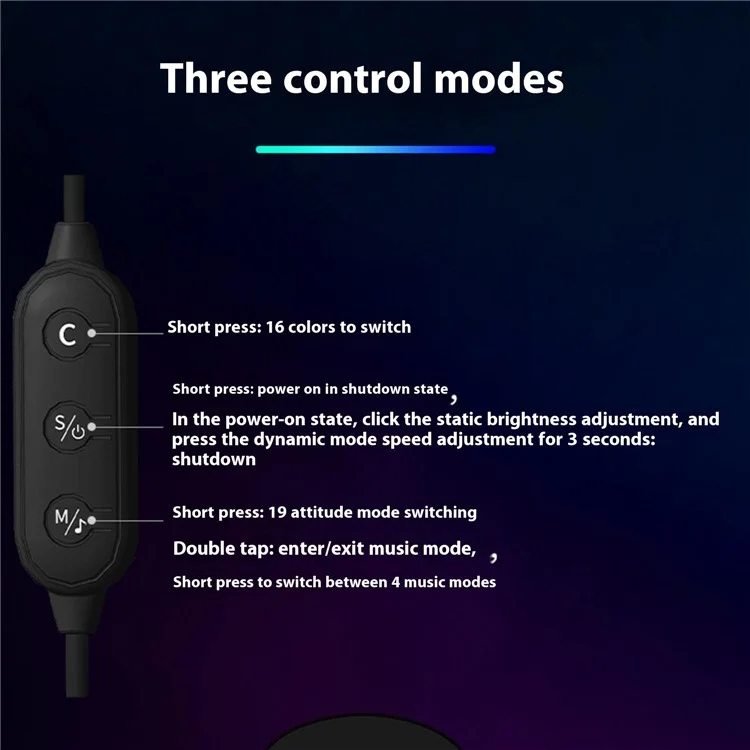 KBB-4 2Pcs Sound Pickup RGB Lamp 360-Degree Luminous Desktop Atmosphere Light