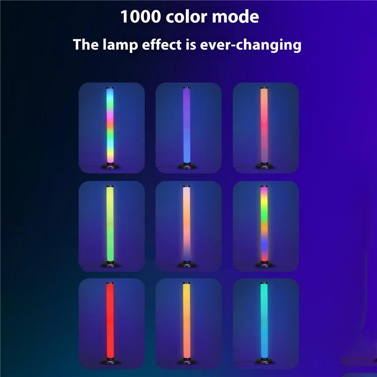 KBB-4 2Pcs Sound Pickup RGB Lamp 360-Degree Luminous Desktop Atmosphere Light