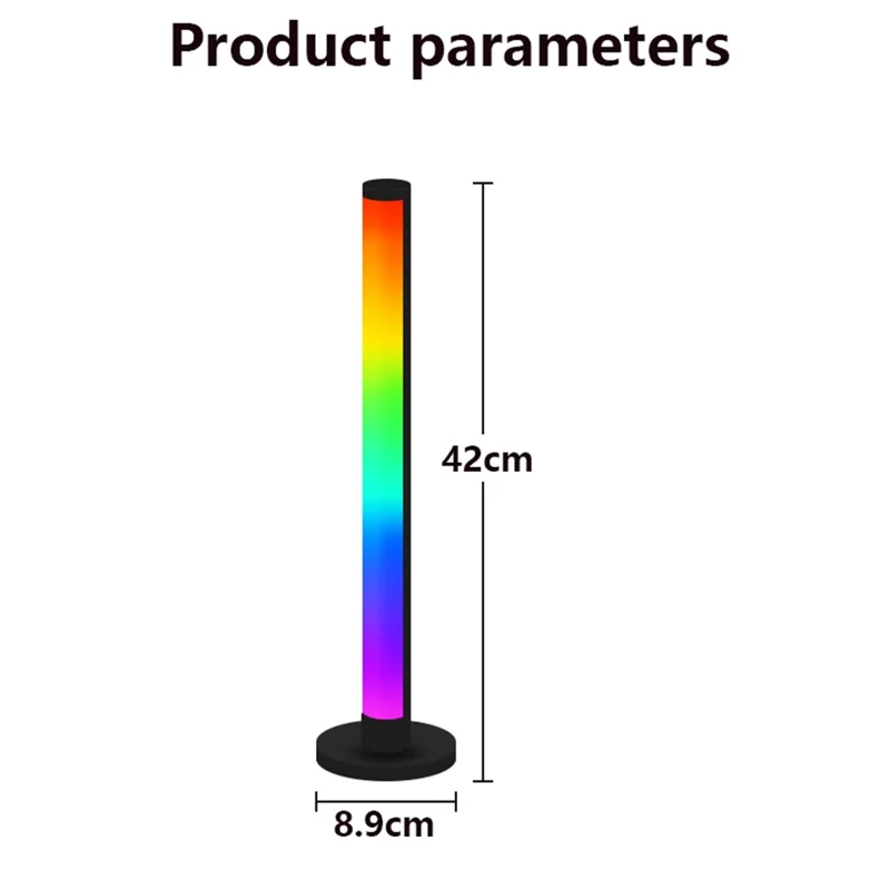 KBB-7 Magic Color RGB Rhythm Pickup Lamp 180 Degree Luminous Desktop Atmosphere Light, Small Size