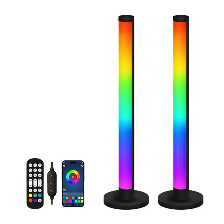 KBB-8 2Pcs Magic RGB Rhythm Pickup Lamp 180 Degree Luminous Desktop Atmosphere Light, Small Size
