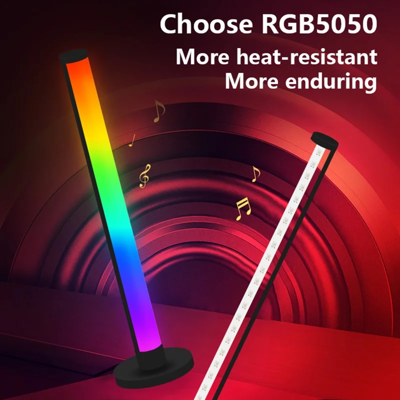 KBB-8 2Pcs Magic RGB Rhythm Pickup Lamp 180 Degree Luminous Desktop Atmosphere Light, Small Size