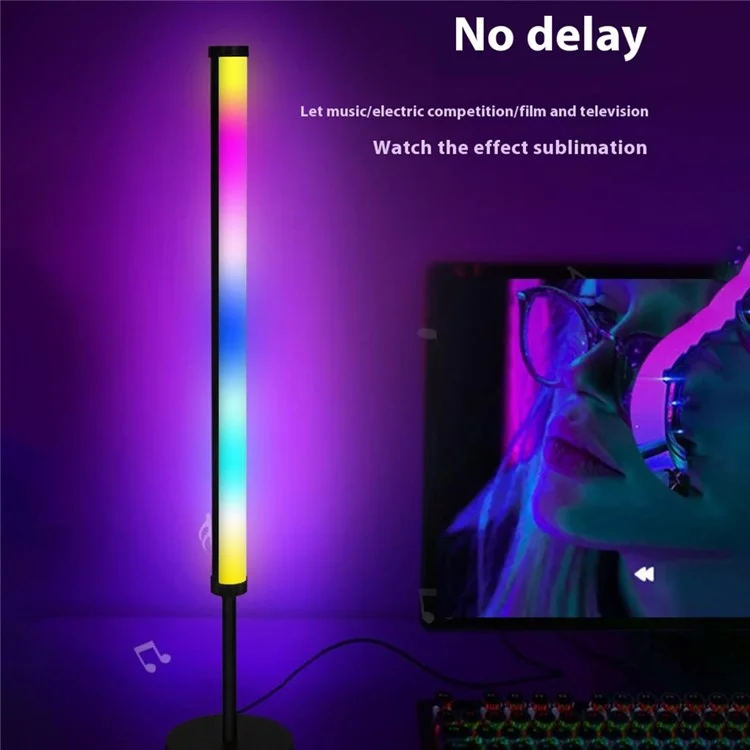 KBB-13 Round Base RGB Desktop Atmosphere Light for PC Gaming Music Rhythm Remote Control LED Lamp