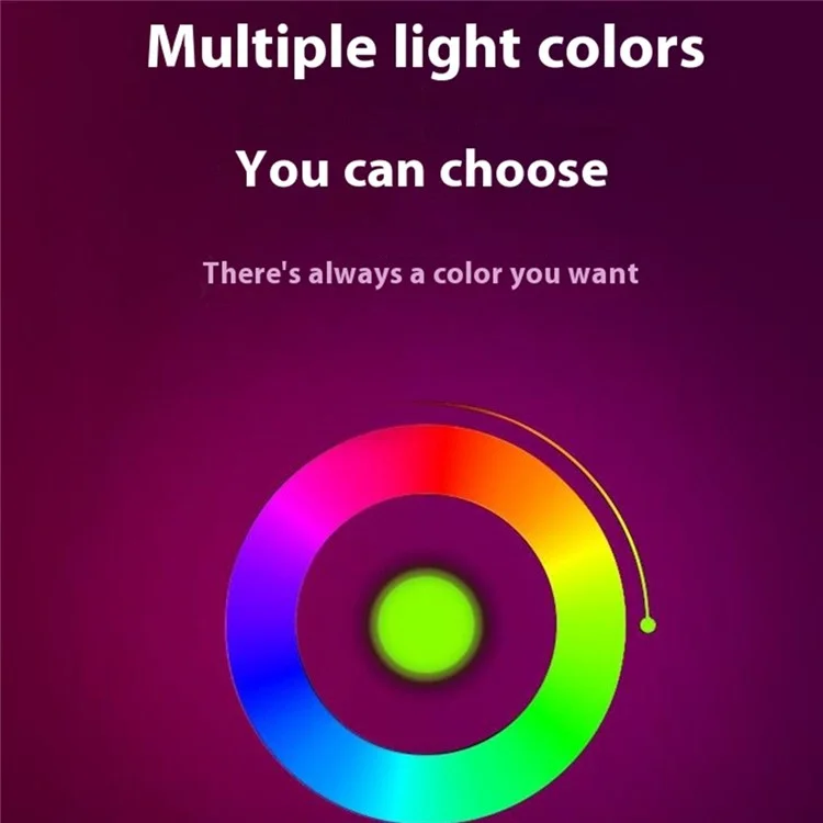 KBB-13 2Pcs Round Base RGB Desktop Atmosphere Light for PC Gaming Music Rhythm Remote Control LED Lamp