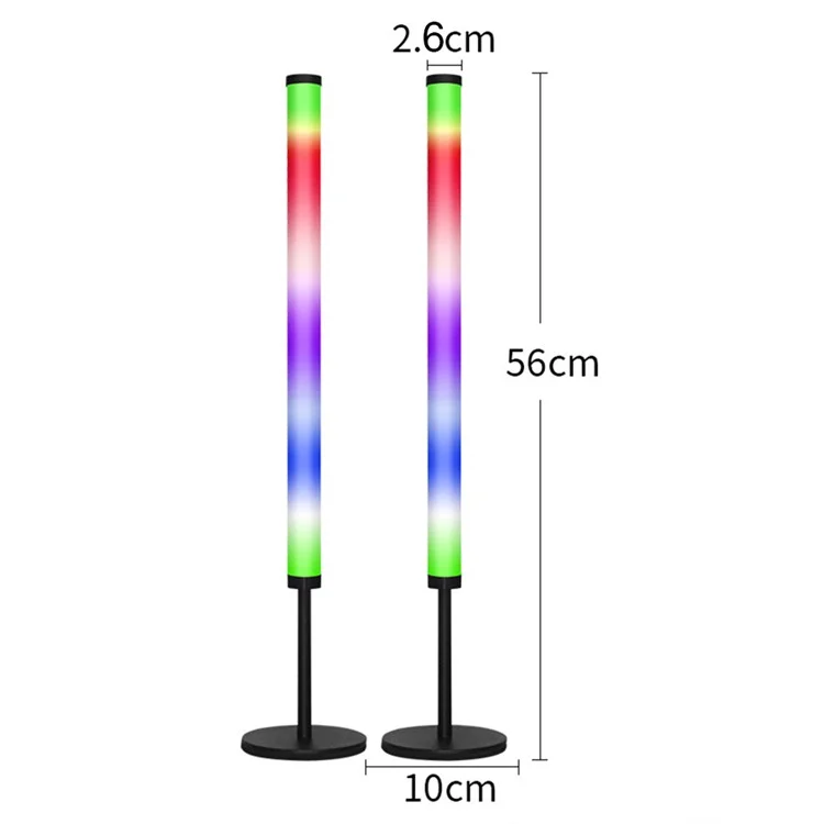 KBB-13 2Pcs Round Base RGB Desktop Atmosphere Light for PC Gaming Music Rhythm Remote Control LED Lamp