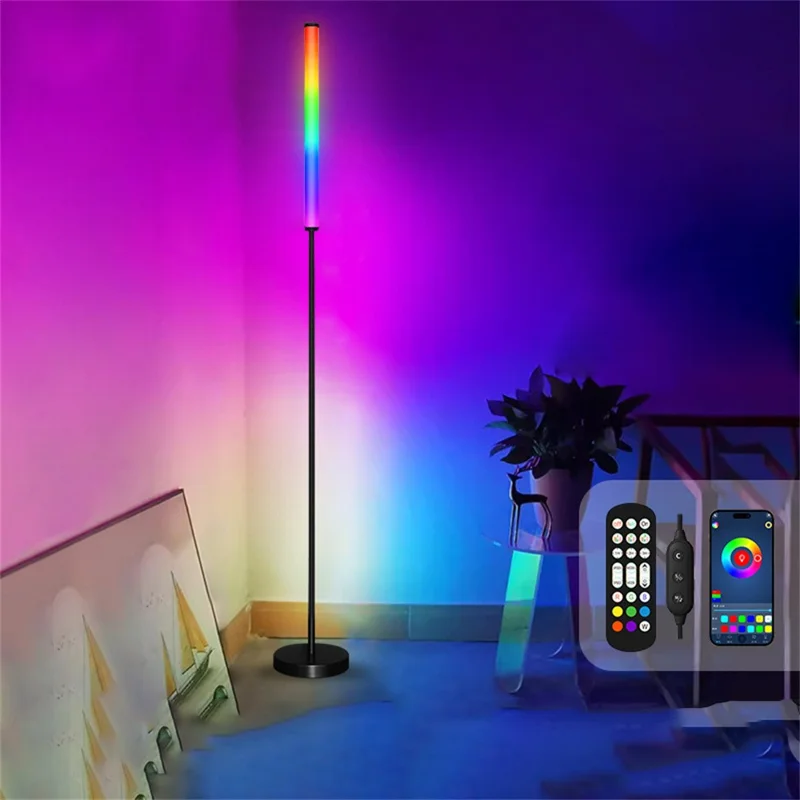 KBB-15 Wall Corner Atmosphere Lamp Sound Pickup Timer RGB Floor Light with Remote