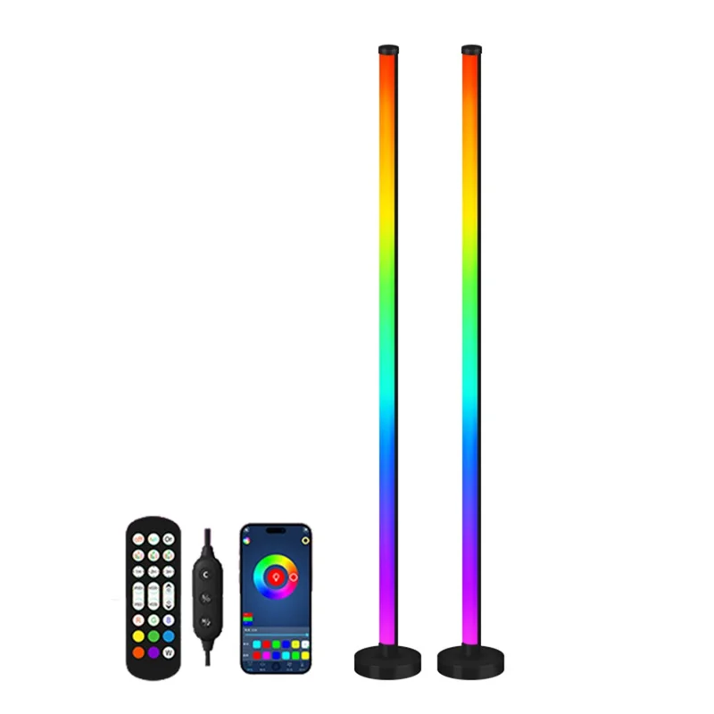 KBB-18 2Pcs Floor Light 1000+ Lighting Modes RGB Sound Pickup Wall Corner Atmosphere Lamp