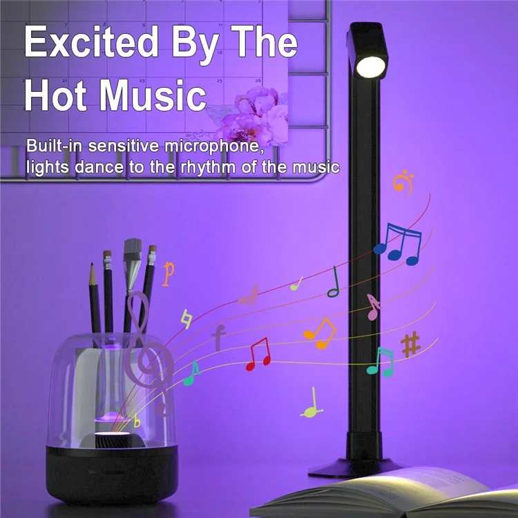 DX24018-BT Schreibtischlampe Bluetooth Ambient Light Augenschutz Musik Sync Leselampe