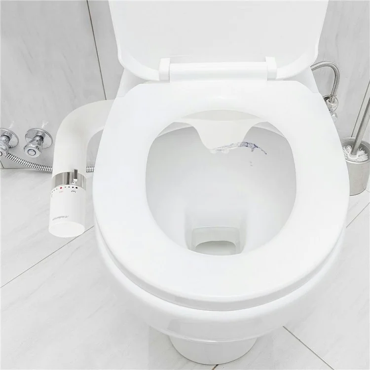 Bidet-Aufsatz mit nicht-elektrischer Dual-Düse, einstellbarem Wasserdruck und selbstreinigender Funktion für Frauen - Europa 3/8-Anschluss