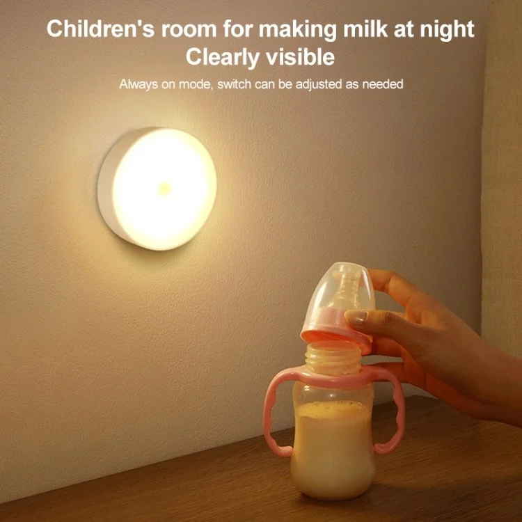 Smart Motion Sensor LED Night Light with Light Control for Bedroom - Warm Light