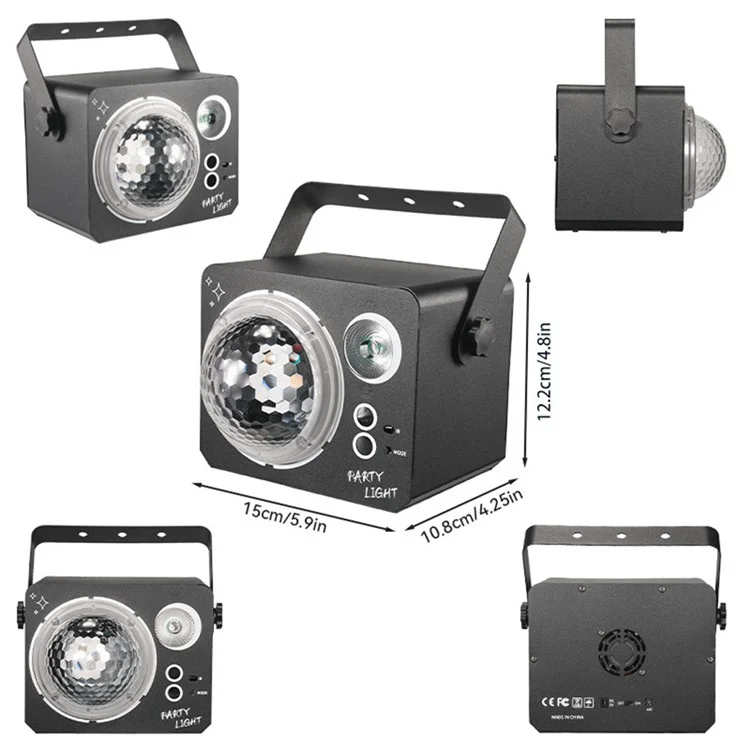Luz de fiesta láser R13 con activación de sonido, lámpara RGB para ambiente de bar, KTV y escenario.