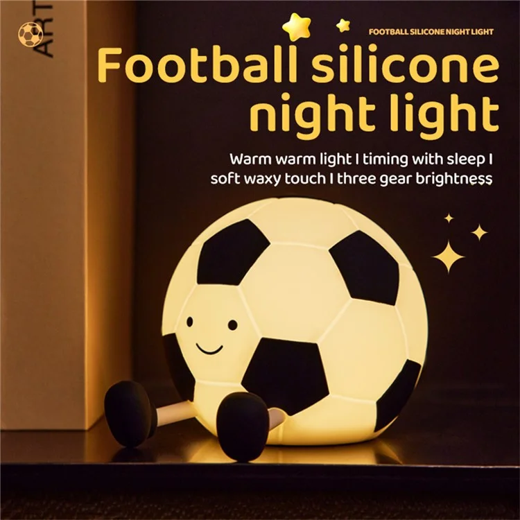 Fußball-Nachtlicht Berührungssensor Lampe Aufladbare Silikon Nachtlicht Heimdekoration