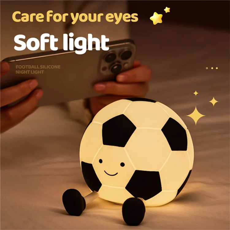 Fußball-Nachtlicht Berührungssensor Lampe Aufladbare Silikon Nachtlicht Heimdekoration