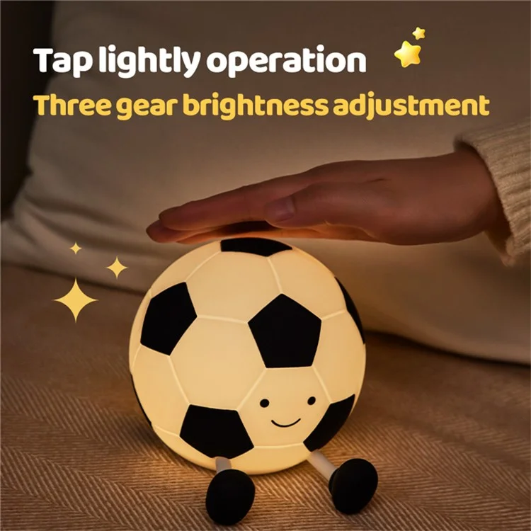 Fußball-Nachtlicht Berührungssensor Lampe Aufladbare Silikon Nachtlicht Heimdekoration