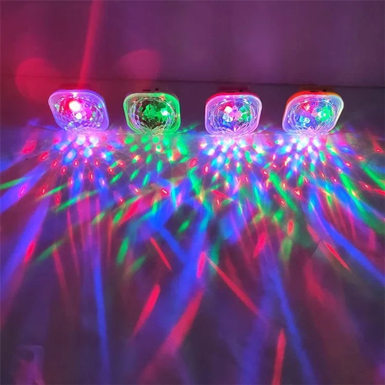 Portable Disco Ball Wristband Light Voice Activated Party Lamp USB Rechargeable Flashing Light - Blue