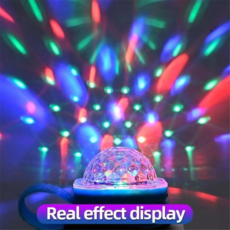 Portable Disco Ball Wristband Light Voice Activated Party Lamp USB Rechargeable Flashing Light - Yellow
