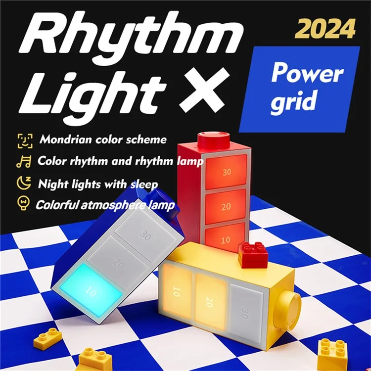 Lâmpada de mesa com ritmo musical k-1701 RGB multicolorida com função de temporizador para casa e quarto - Vermelha