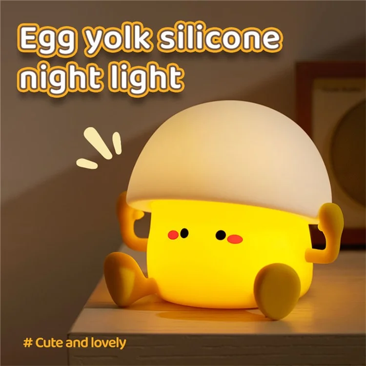 A025 Ei-Dotter Silikon-Nachtlicht mit Tipsteuerung, USB-aufladbar, Nachttischlampe, Kindergeschenk