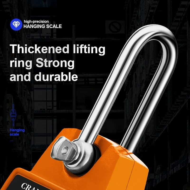 OCS-L 300kg Portable Digital Hanging Scale LCD Display Electronic Crane Scale Mini Hook Scale - Blue