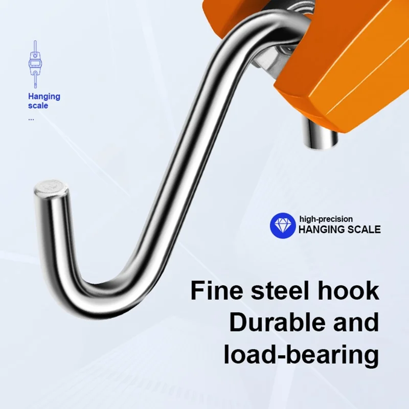 OCS-L 300kg Portable Digital Hanging Scale LCD Display Electronic Crane Scale Mini Hook Scale - Blue