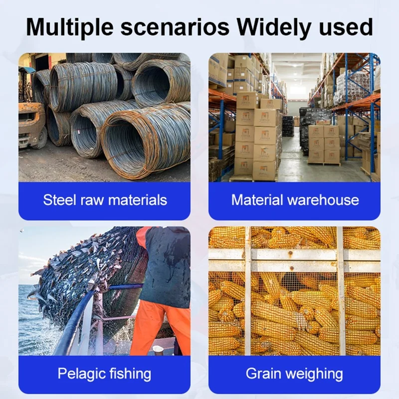 OCS-L 300kg Portable Digital Hanging Scale LCD Display Electronic Crane Scale Mini Hook Scale - Blue