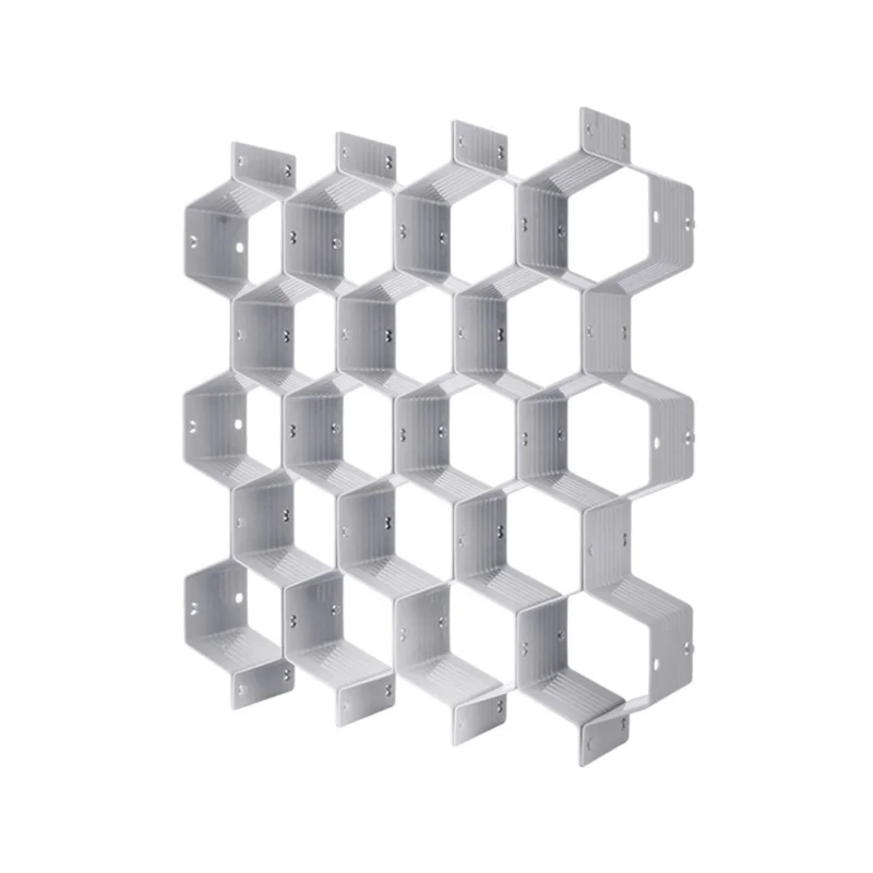 Adjustable Drawer Honeycomb Clapboard Partition Divider Box Separator DIY Organizer Sorting Panties Socks Storage Case - Grey