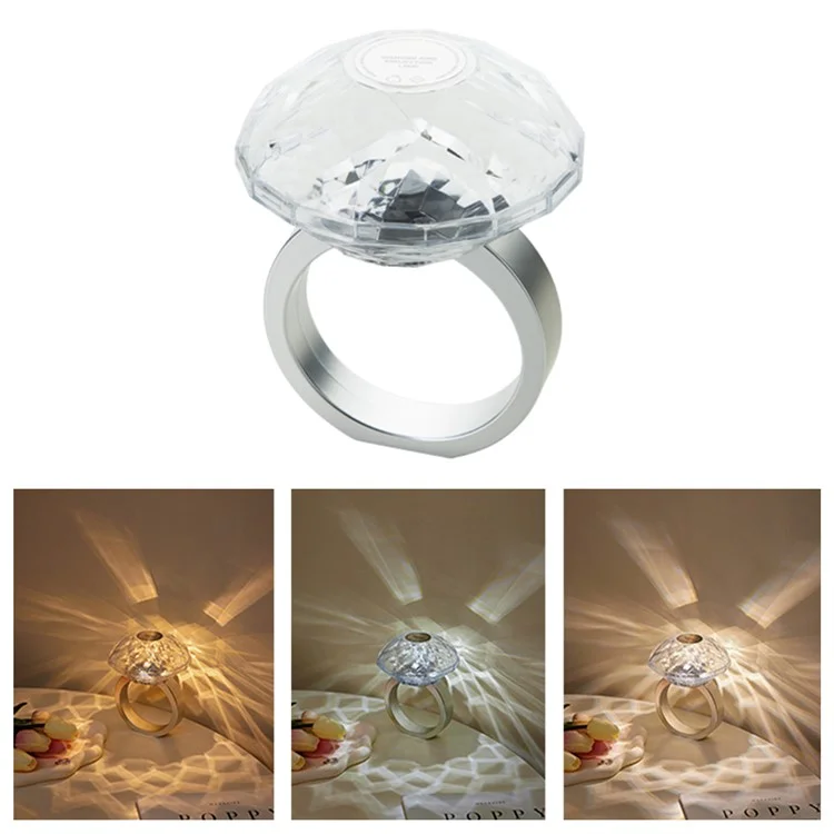 Lampe d'ambiance décorative en forme d'anneau de projection, cadeau pour la Saint-Valentin