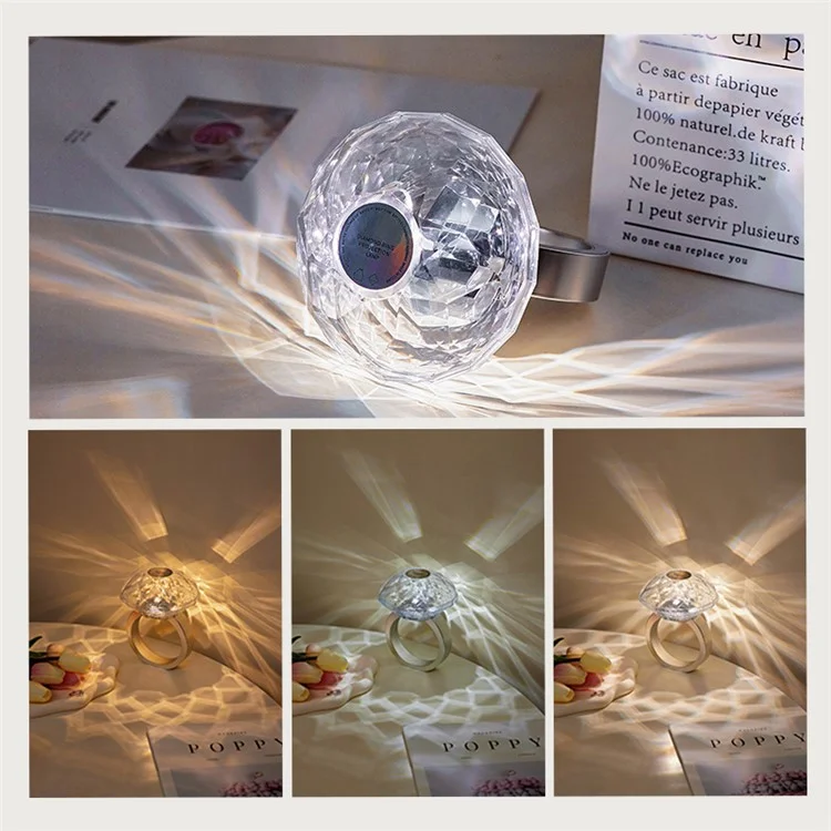 Lampe d'ambiance décorative en forme d'anneau de projection, cadeau pour la Saint-Valentin