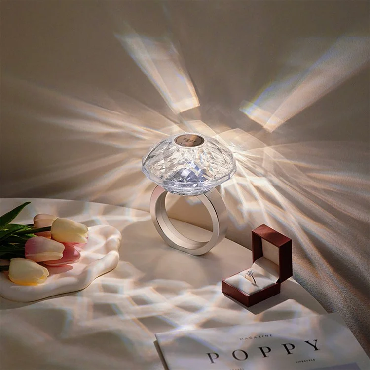 Lampe d'ambiance décorative en forme d'anneau de projection, cadeau pour la Saint-Valentin